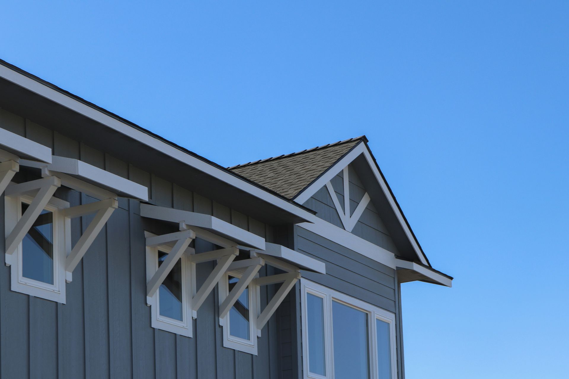 a house with a blue sky